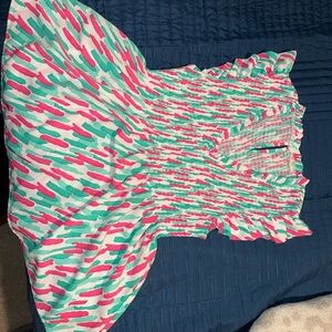 JODIFL Pink and Green Patterned Blouse